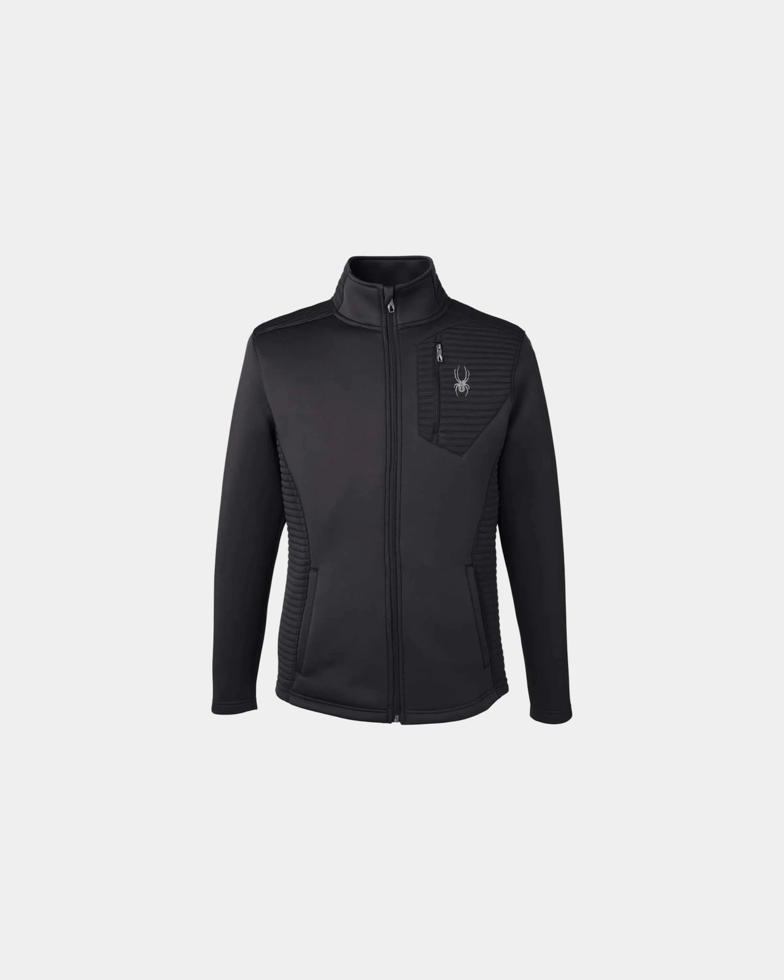 Custom full-zip jacket for men's outerwear needs - Black