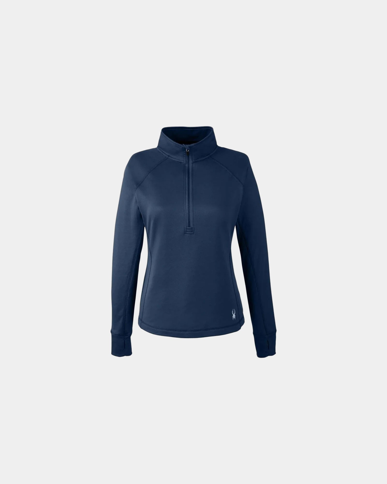 Custom women's half-zip pullover with thumbhole cuffs - Frontier