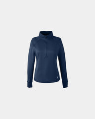 Custom women's half-zip pullover with thumbhole cuffs - Frontier