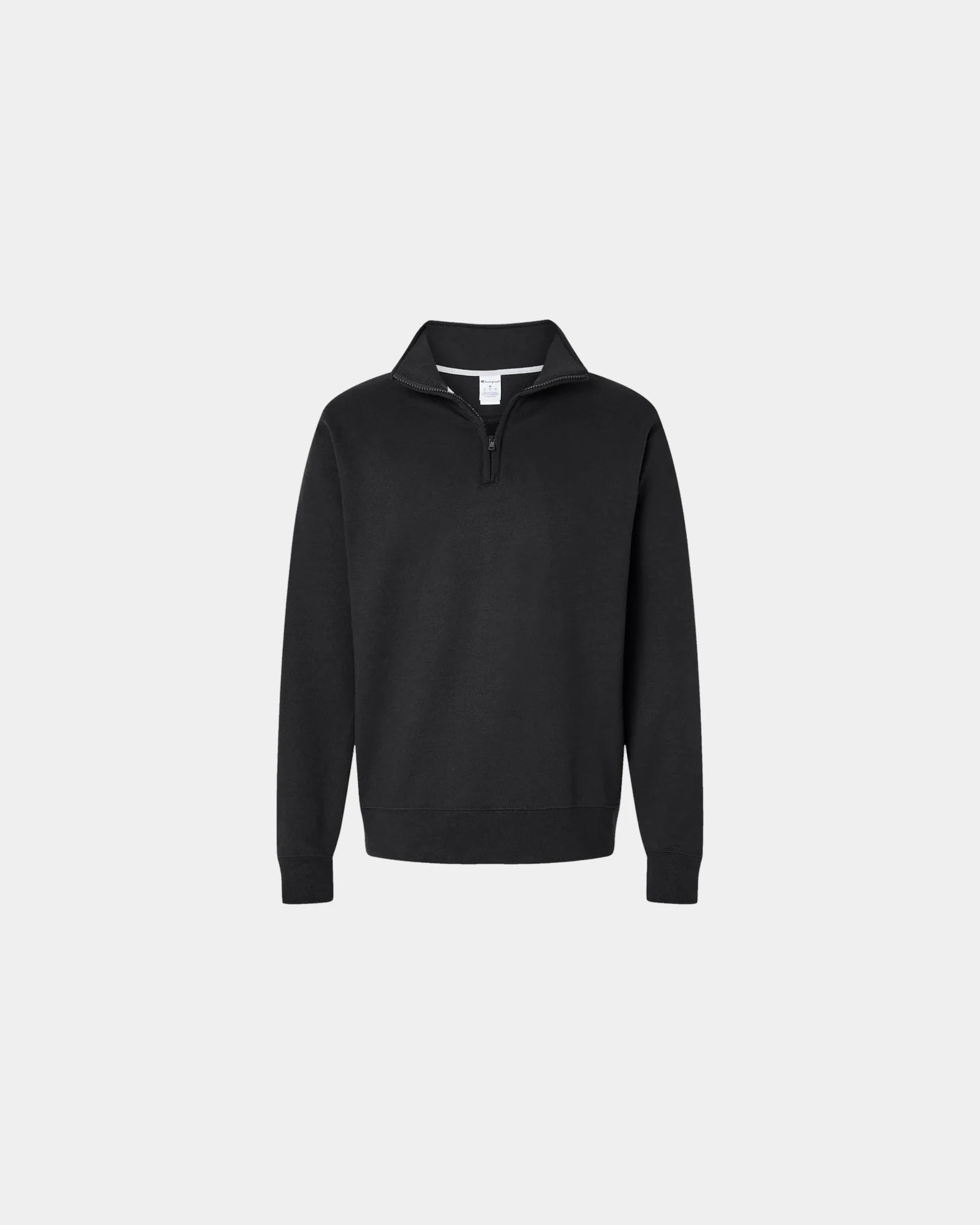 Custom quarter-zip pullover Powerblend cotton blend - Black