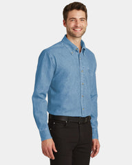 Custom denim shirt Port Authority long sleeve - 3