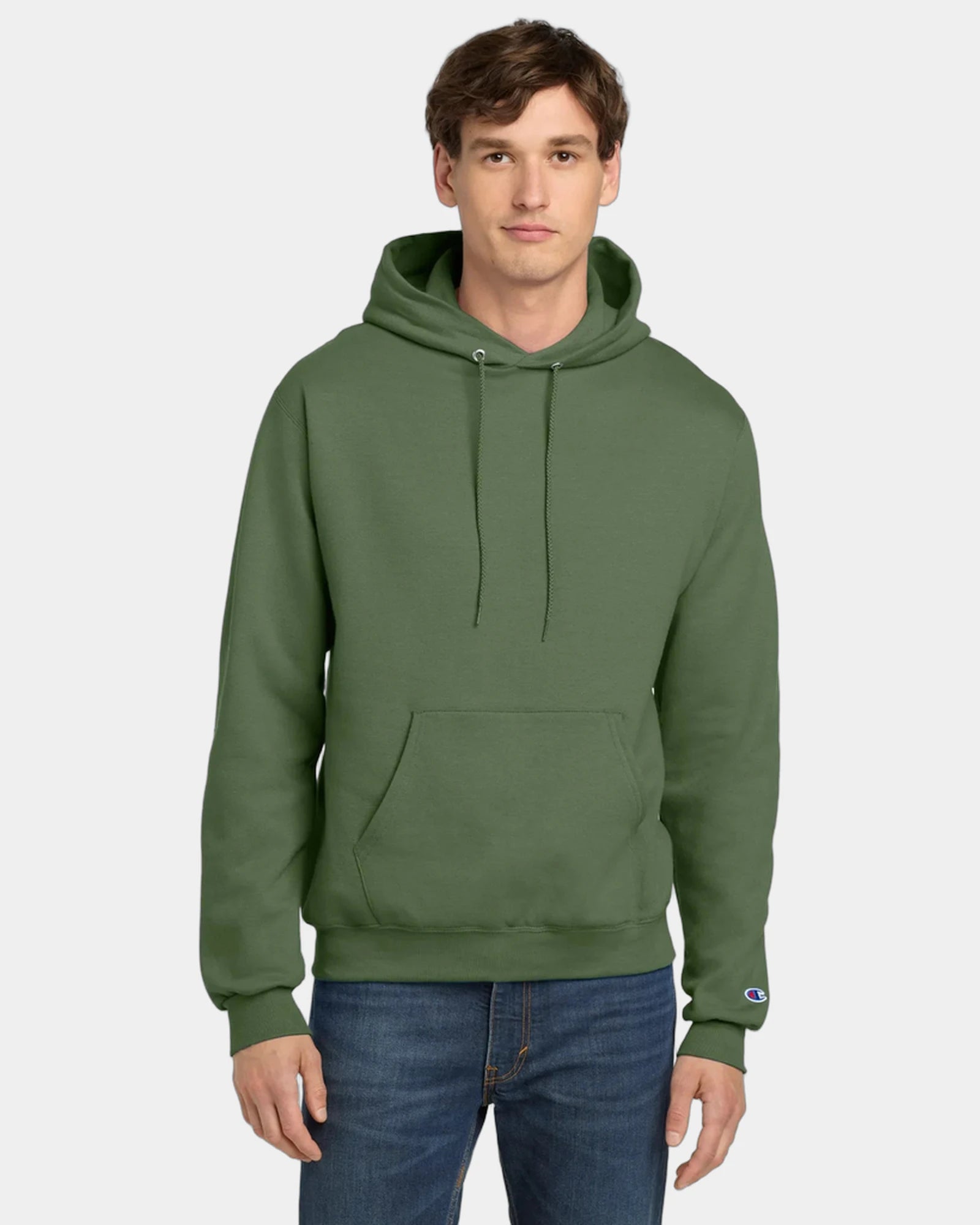 Custom Powerblend pullover hoodie for teams - Fresh Olive