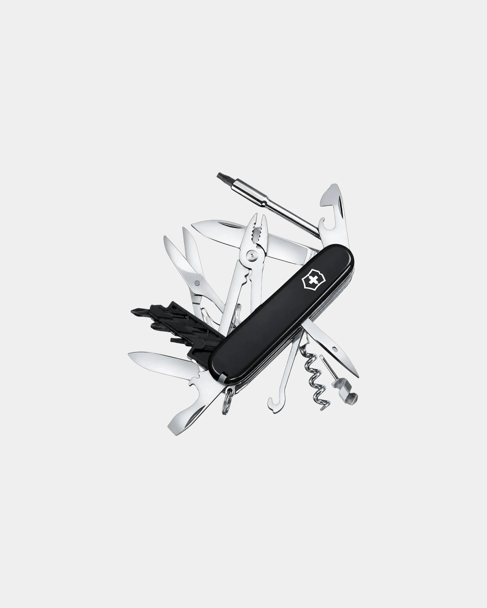 Custom stainless steel Swiss Army CyberTool pocket knife - Black