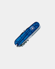Custom stainless steel Swiss Army SwissChamp pocket knife - Blue Transparent