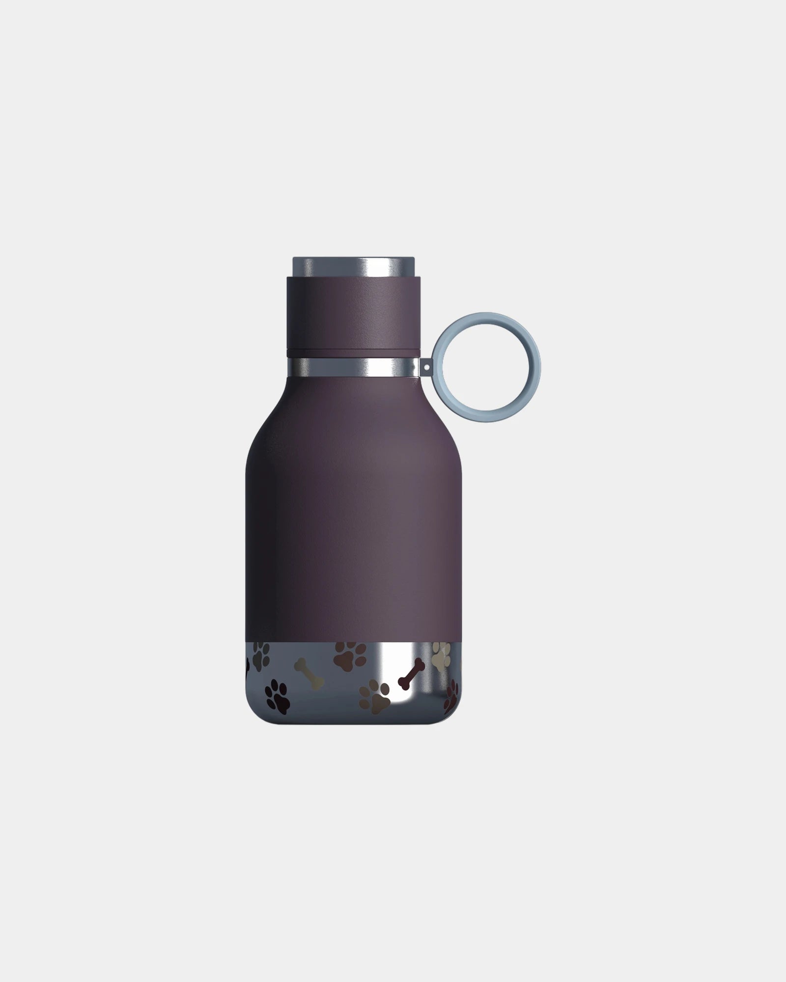 Custom stainless steel 33 oz dog bowl water bottle - Burgundy
