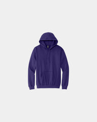 Custom midweight pullover hooded sweatshirt cotton - Purple