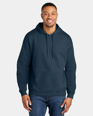 Custom midweight pullover hooded sweatshirt cotton - Blue Dusk