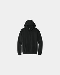 Custom midweight pullover hooded sweatshirt cotton - Black