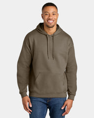 Custom midweight pullover hooded sweatshirt cotton - Brown Savana