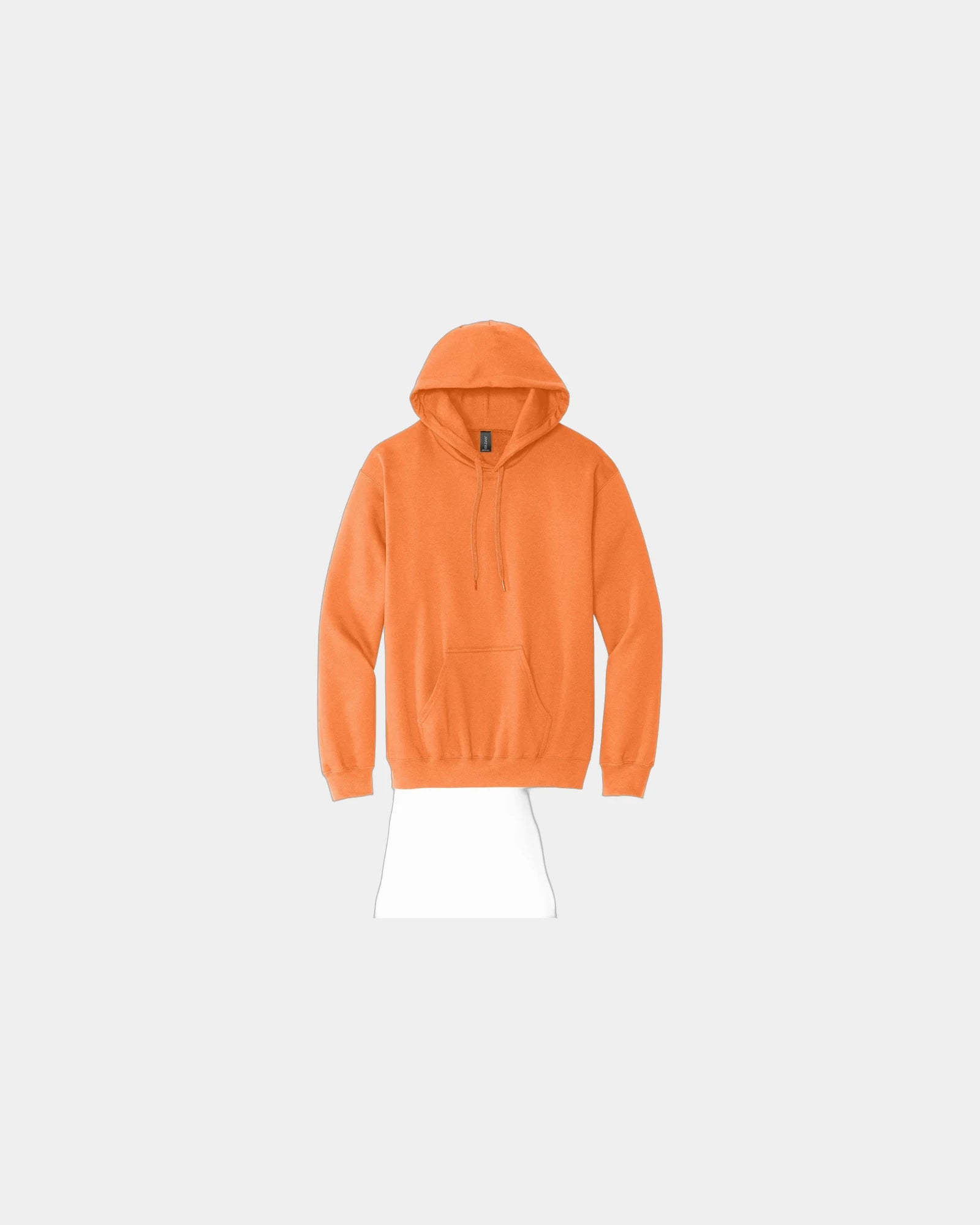 Custom midweight pullover hooded sweatshirt cotton - Tangerine