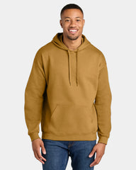 Custom midweight pullover hooded sweatshirt cotton - Mustard