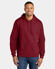 Custom midweight pullover hooded sweatshirt cotton - Cardinal Red