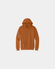 Custom midweight pullover hooded sweatshirt cotton - T. Orange