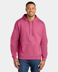 Custom midweight pullover hooded sweatshirt cotton - Pink Lemonade