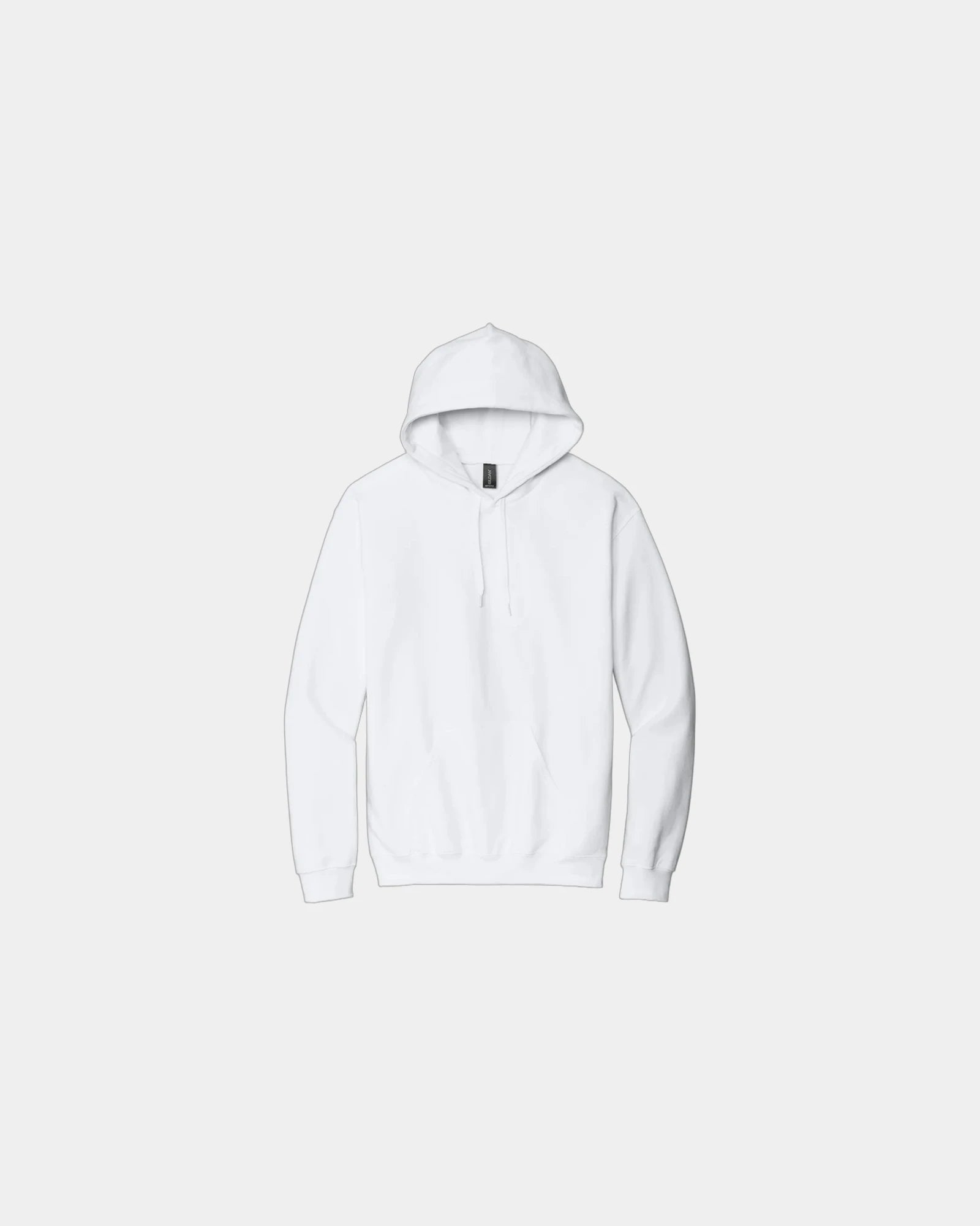 Custom midweight pullover hooded sweatshirt cotton - White