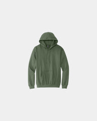 Custom midweight pullover hooded sweatshirt cotton - Military Green