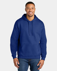Custom midweight pullover hooded sweatshirt cotton - Cobalt
