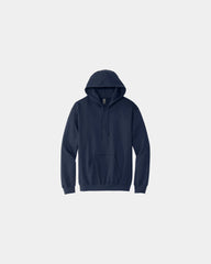 Custom midweight pullover hooded sweatshirt cotton - Navy
