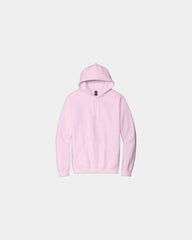 Custom midweight pullover hooded sweatshirt cotton - Light Pink