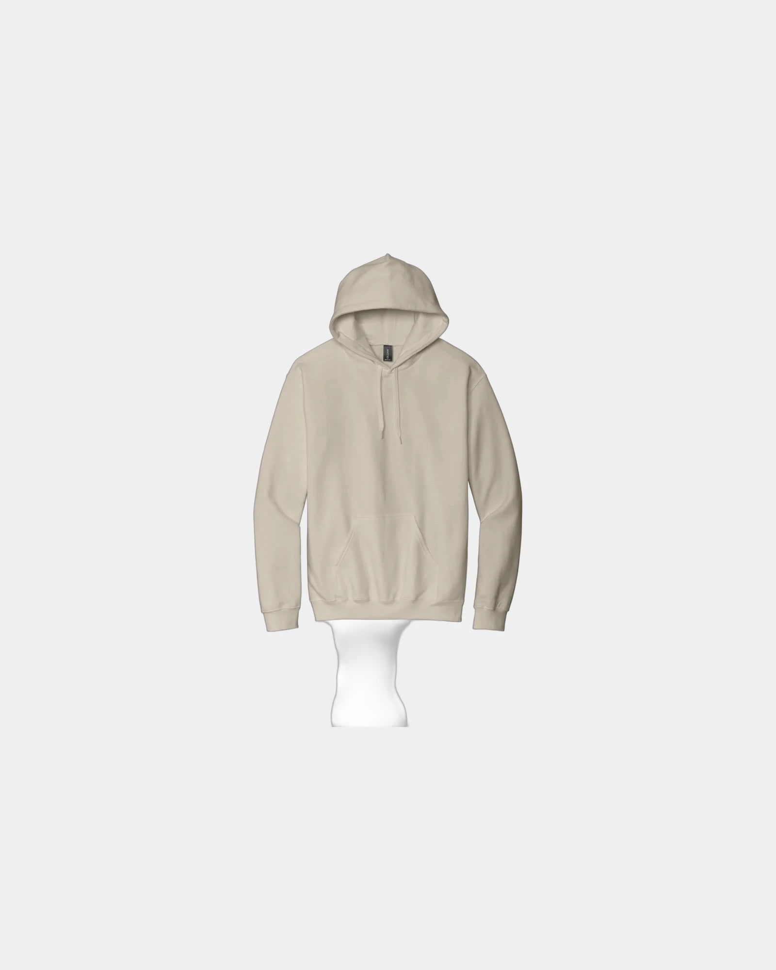 Custom midweight pullover hooded sweatshirt cotton - Sand