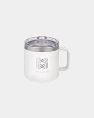 Custom insulated 14 oz stainless steel vacuum camp mug - White