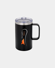 Custom insulated 18 oz stainless steel camp mug - Black