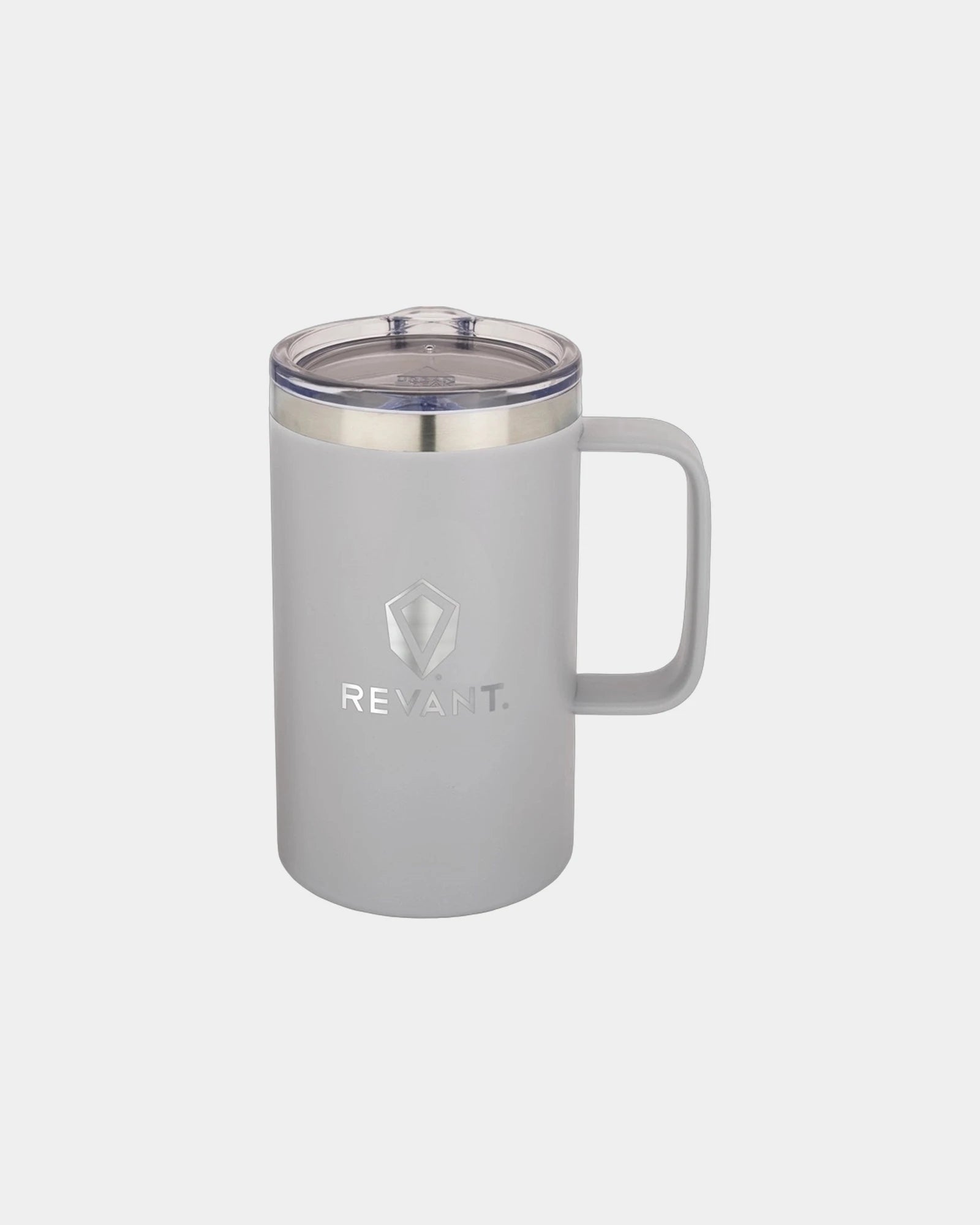 Custom insulated 18 oz stainless steel camp mug - Gray