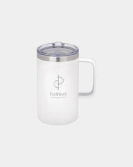 Custom insulated 18 oz stainless steel camp mug - White