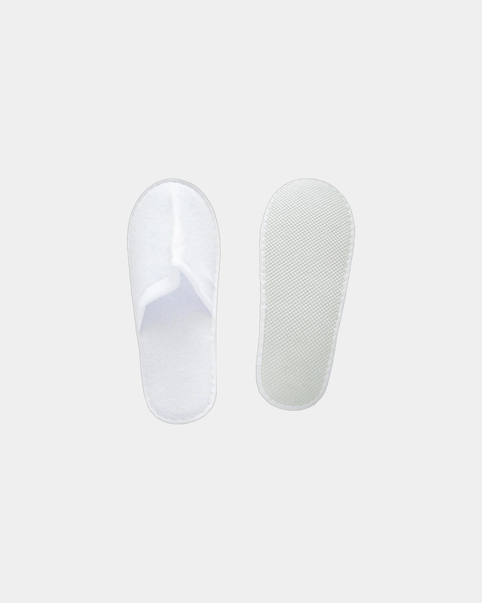 Custom EVA sole polyester terry slippers - White