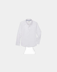 Custom stretch oxford shirt with button-down collar - White