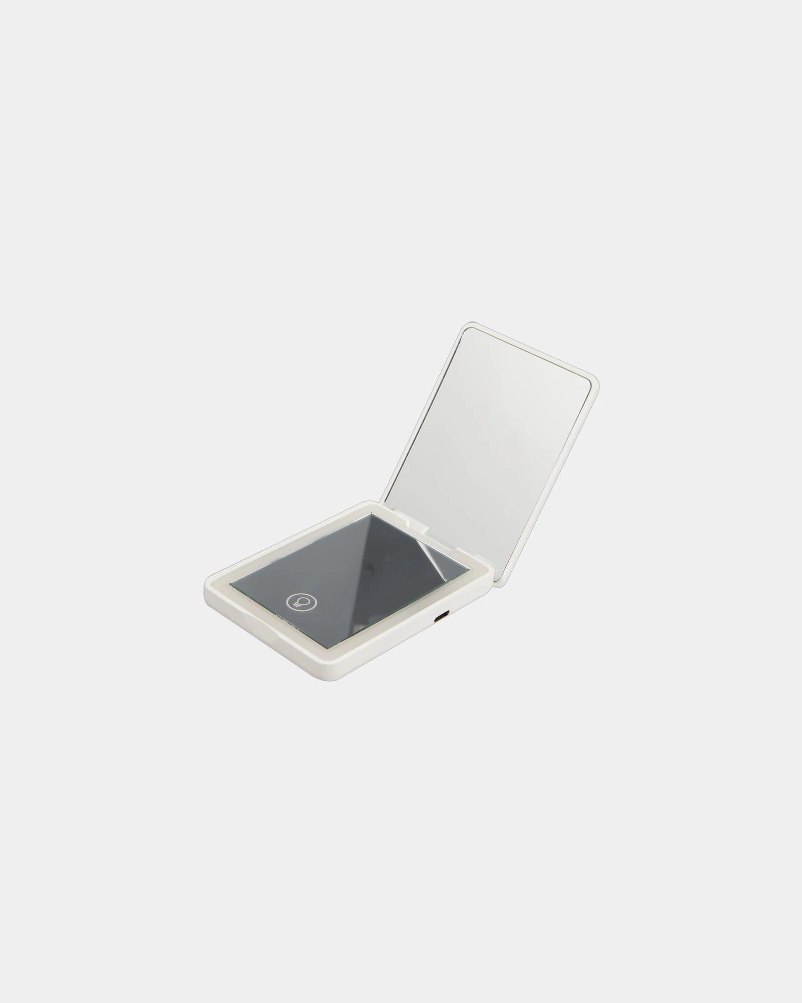 Custom recycled ABS LED compact mirror with 3x zoom - 3