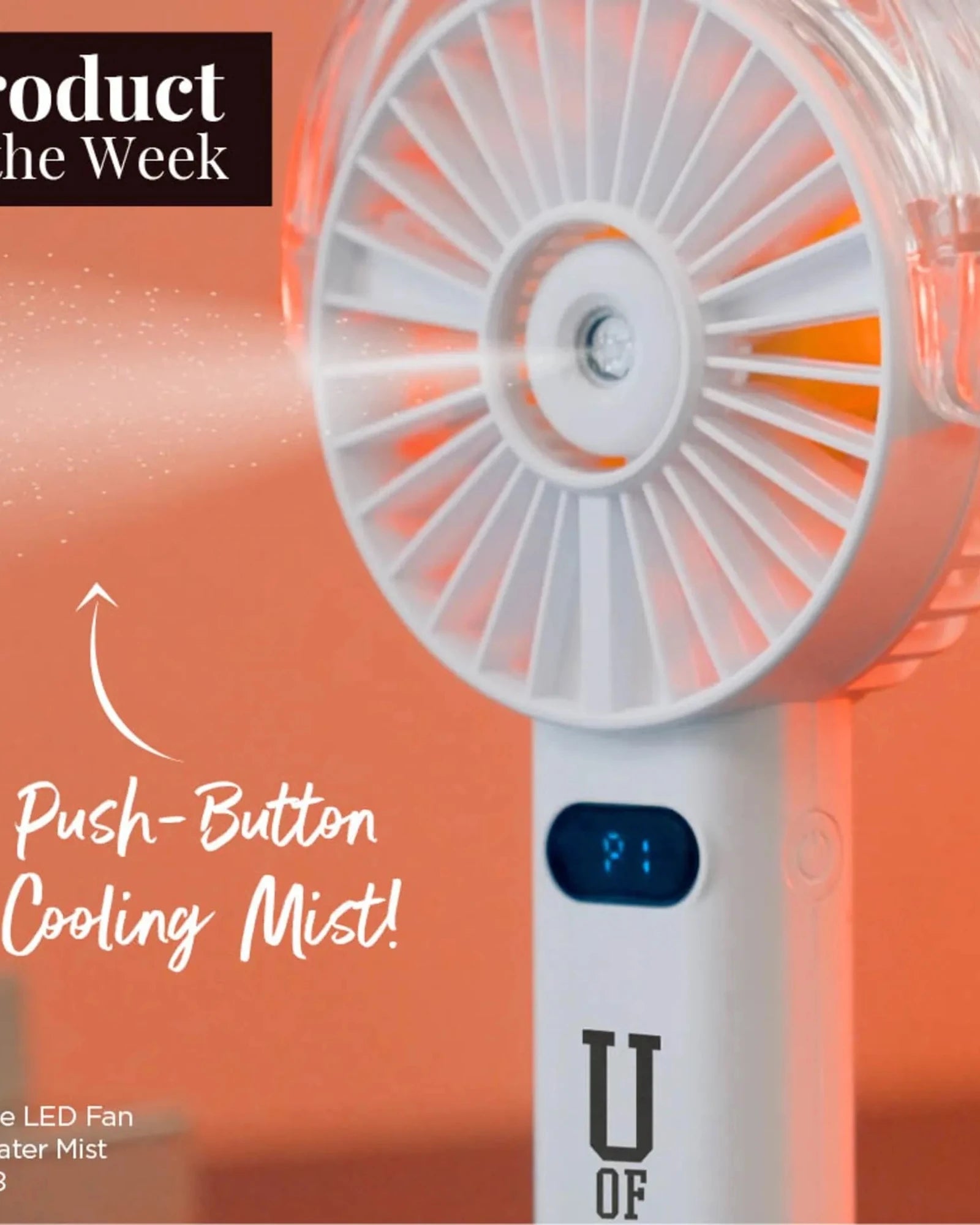 Custom recycled LED mist fan with water tank - 11