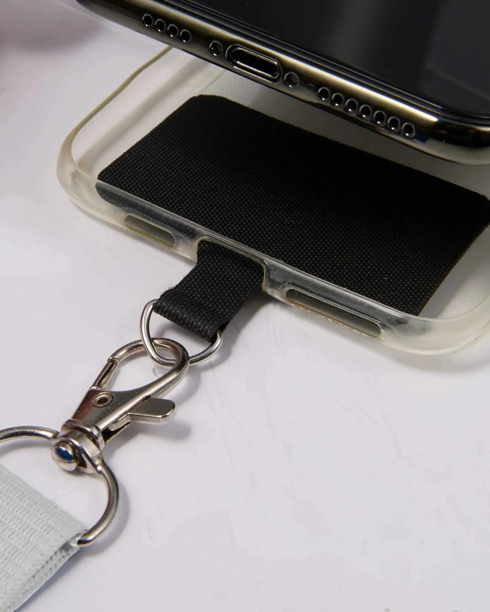 Custom recycled phone lanyard with adjustable clip - 18
