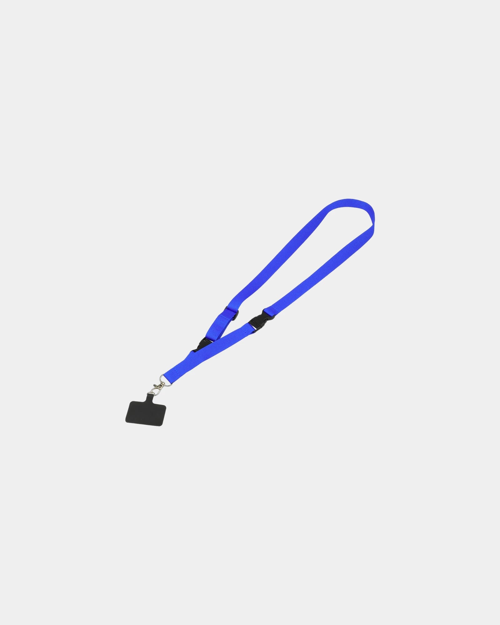 Custom recycled phone lanyard with adjustable clip - Blue (Bl)