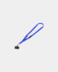 Custom recycled phone lanyard with adjustable clip - Blue (Bl)