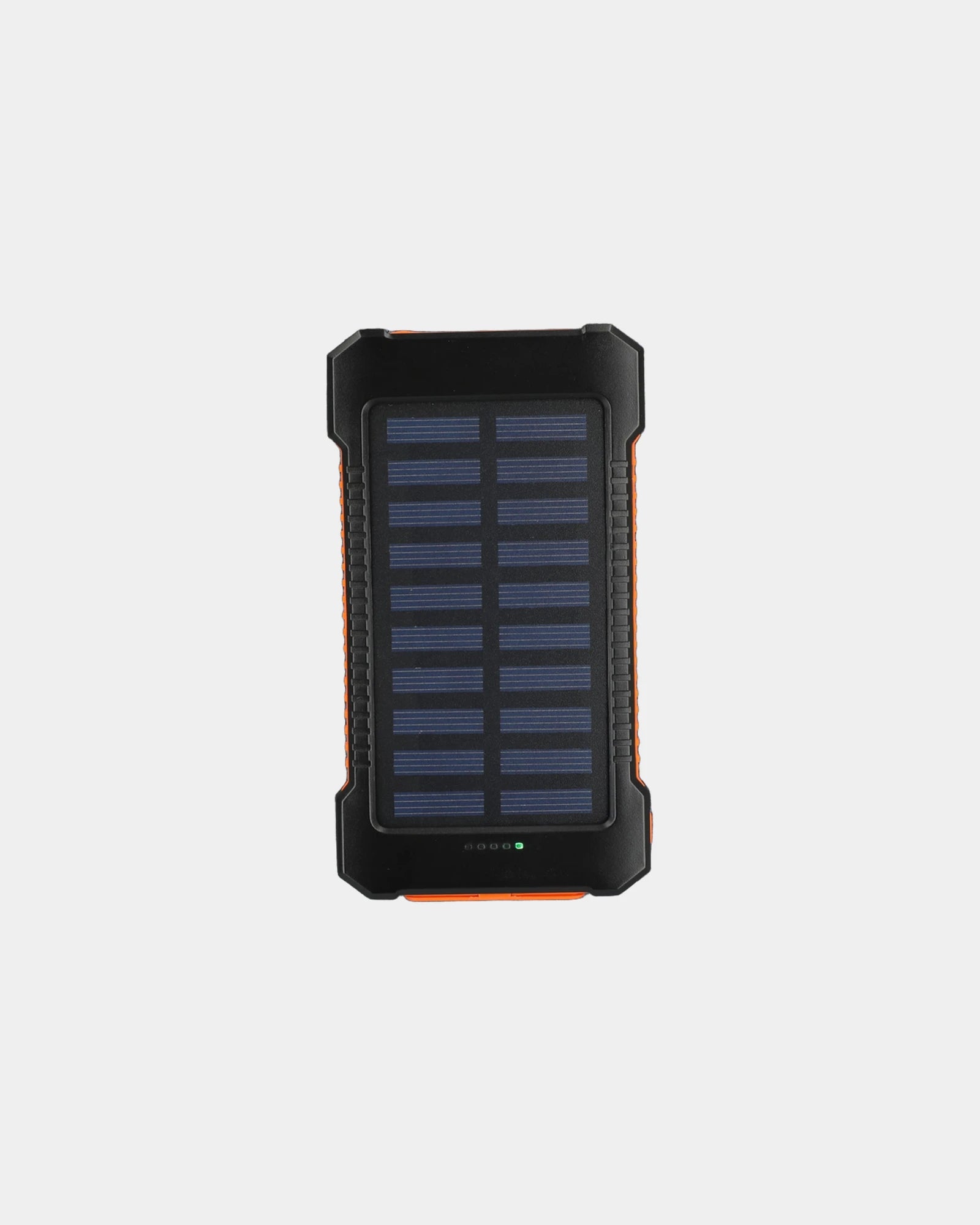 Custom solar power bank 5,000 mAh with flashlight - Black (Bk)