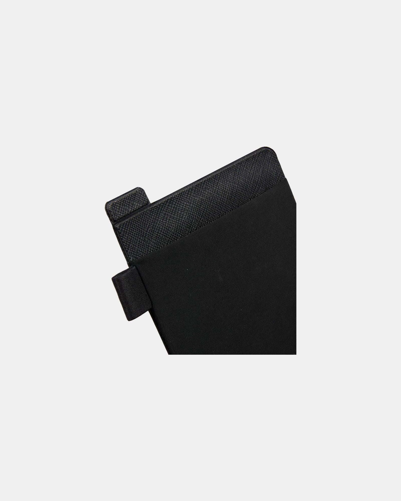 Custom recycled polyester mouse pouch with adhesive back - Black (Bk)