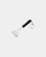 Custom light-up 3-in-1 charging cable with keychain - 3