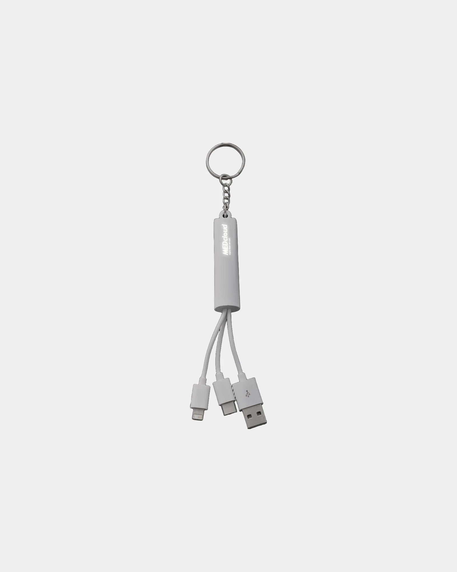 Custom light-up 3-in-1 charging cable with keychain - 30