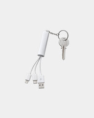 Custom light-up 3-in-1 charging cable with keychain - 24