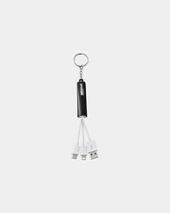 Custom light-up 3-in-1 charging cable with keychain - 6