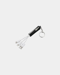 Custom light-up 3-in-1 charging cable with keychain - 10