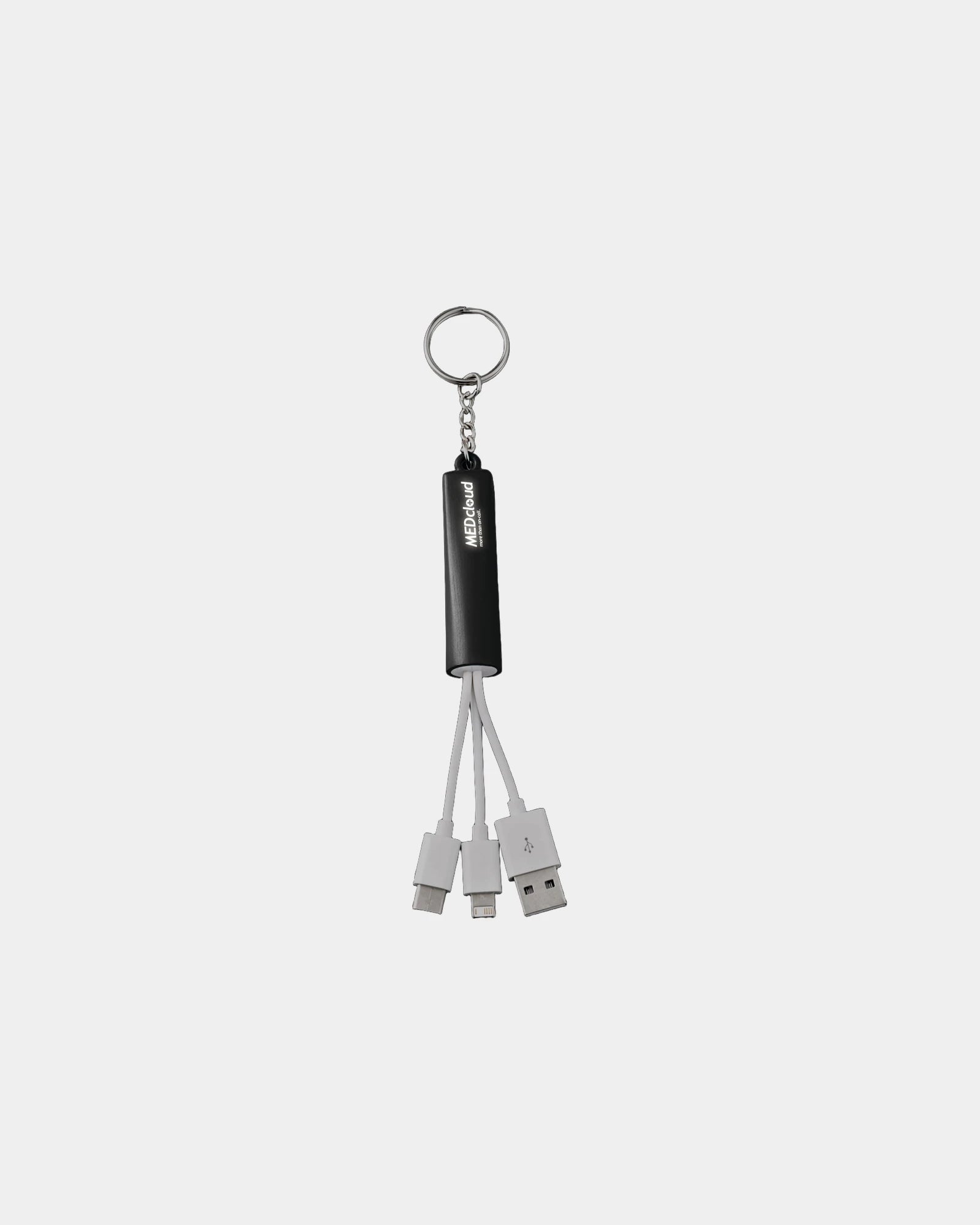 Custom light-up 3-in-1 charging cable with keychain - 5