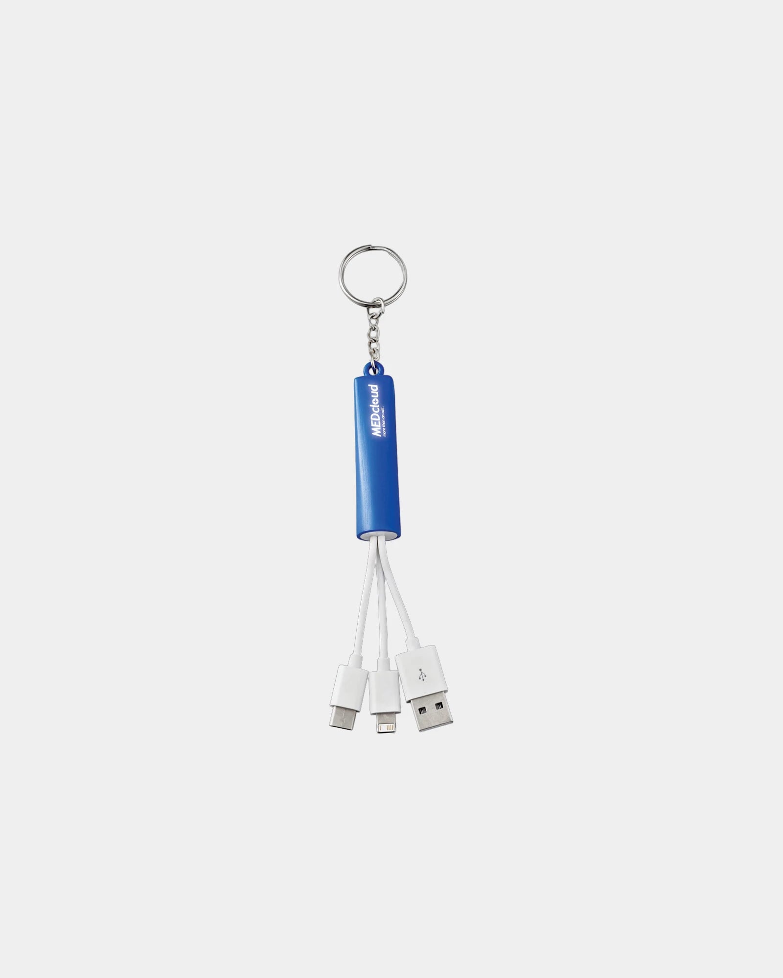 Custom light-up 3-in-1 charging cable with keychain - 17