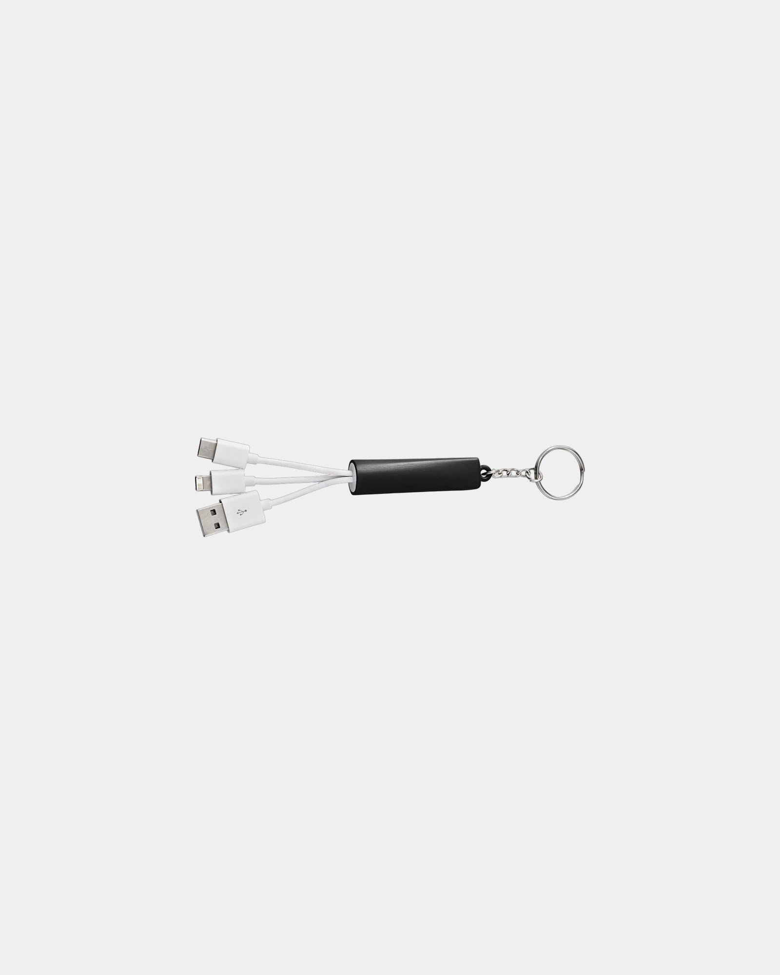 Custom light-up 3-in-1 charging cable with keychain - 1