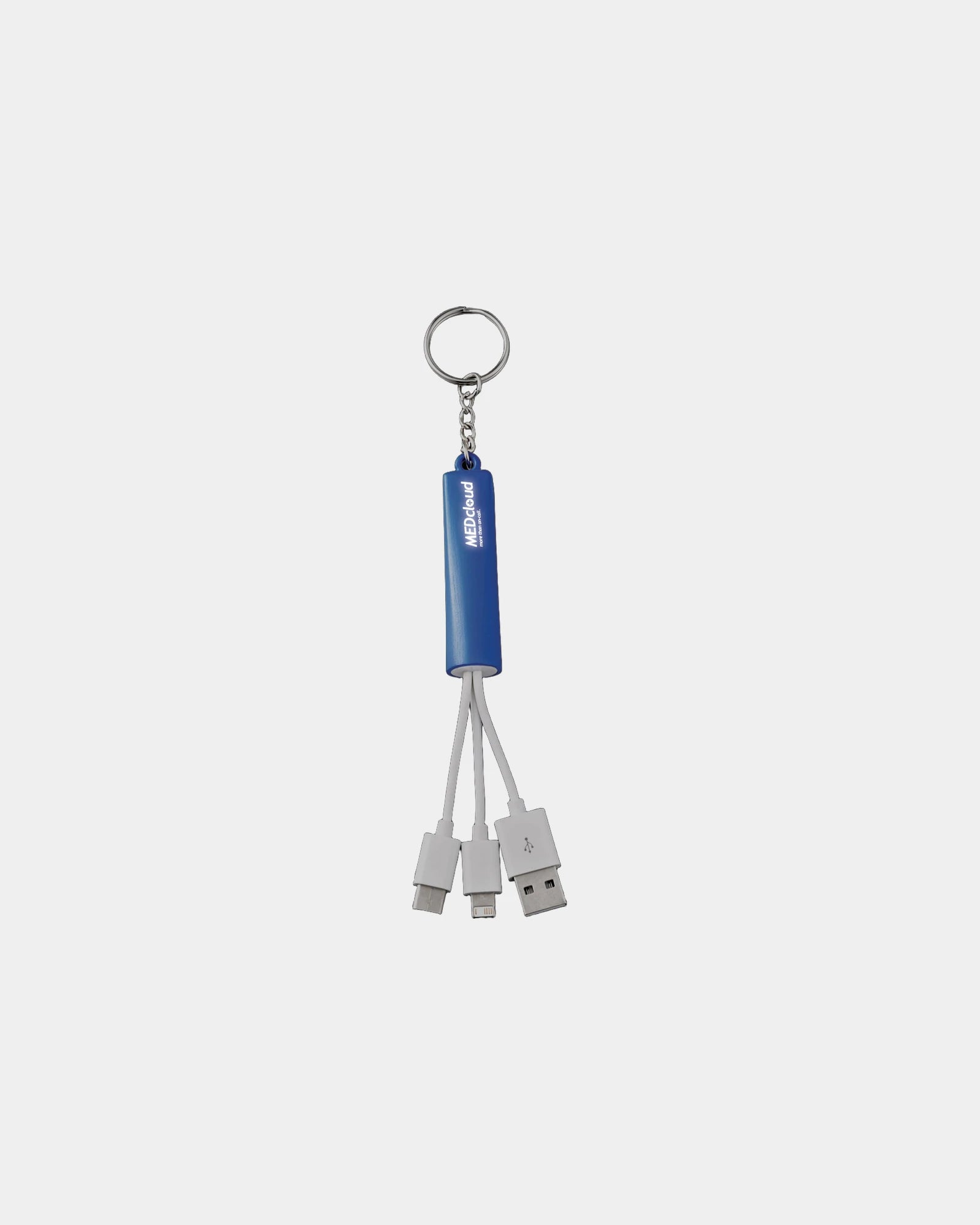 Custom light-up 3-in-1 charging cable with keychain - 16
