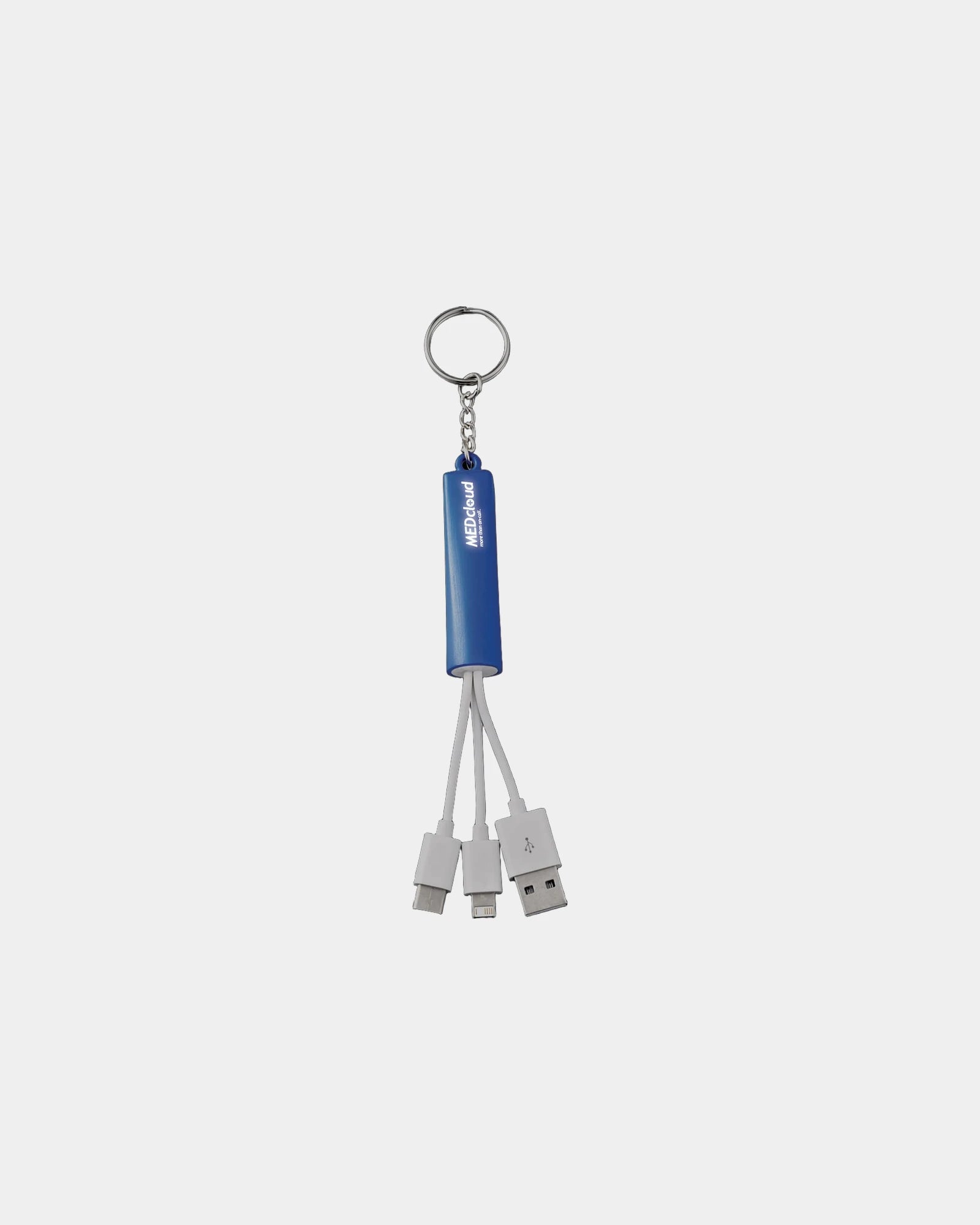 Custom light-up 3-in-1 charging cable with keychain - 19