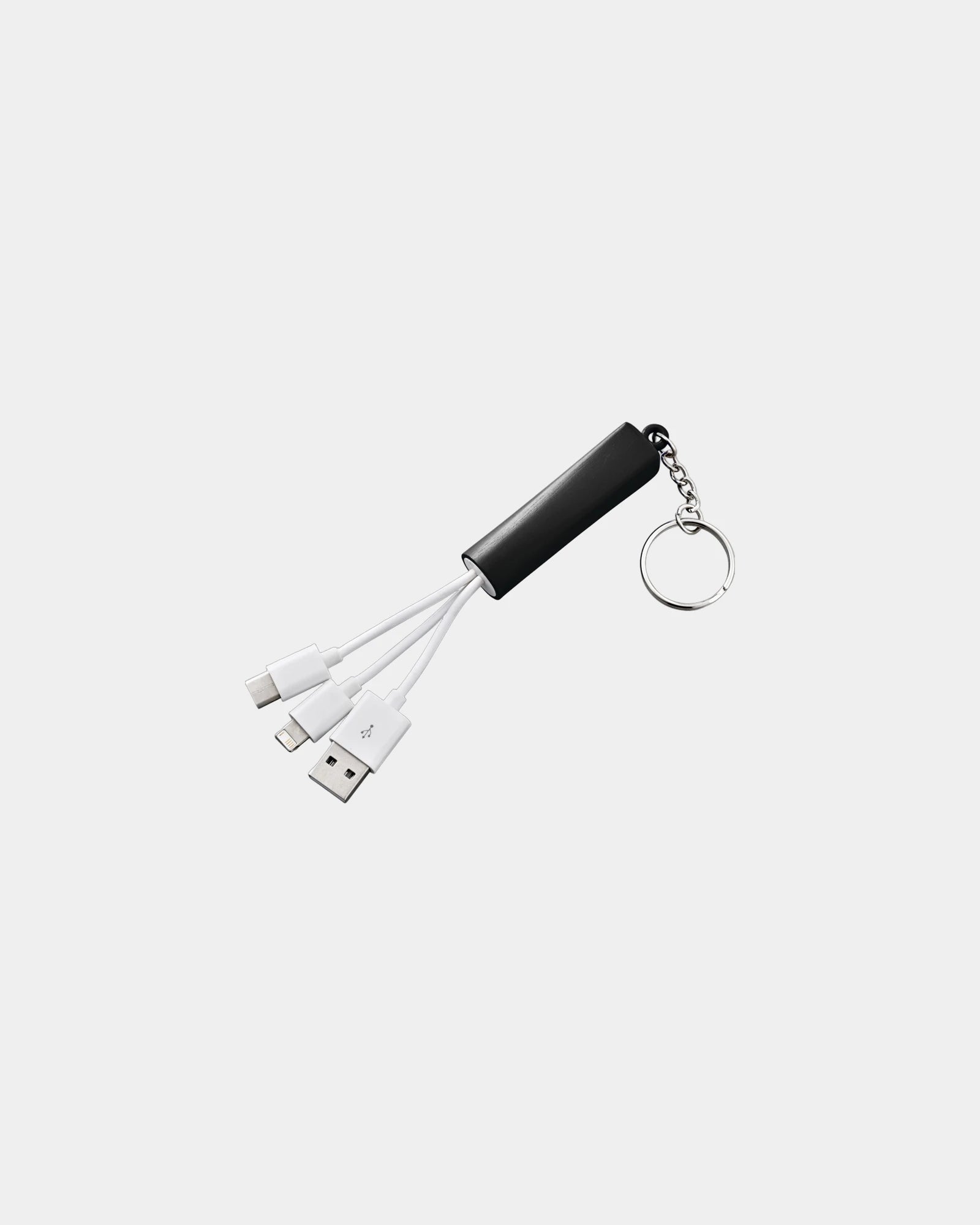 Custom light-up 3-in-1 charging cable with keychain - 2