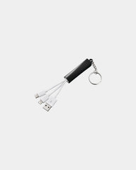 Custom light-up 3-in-1 charging cable with keychain - 2