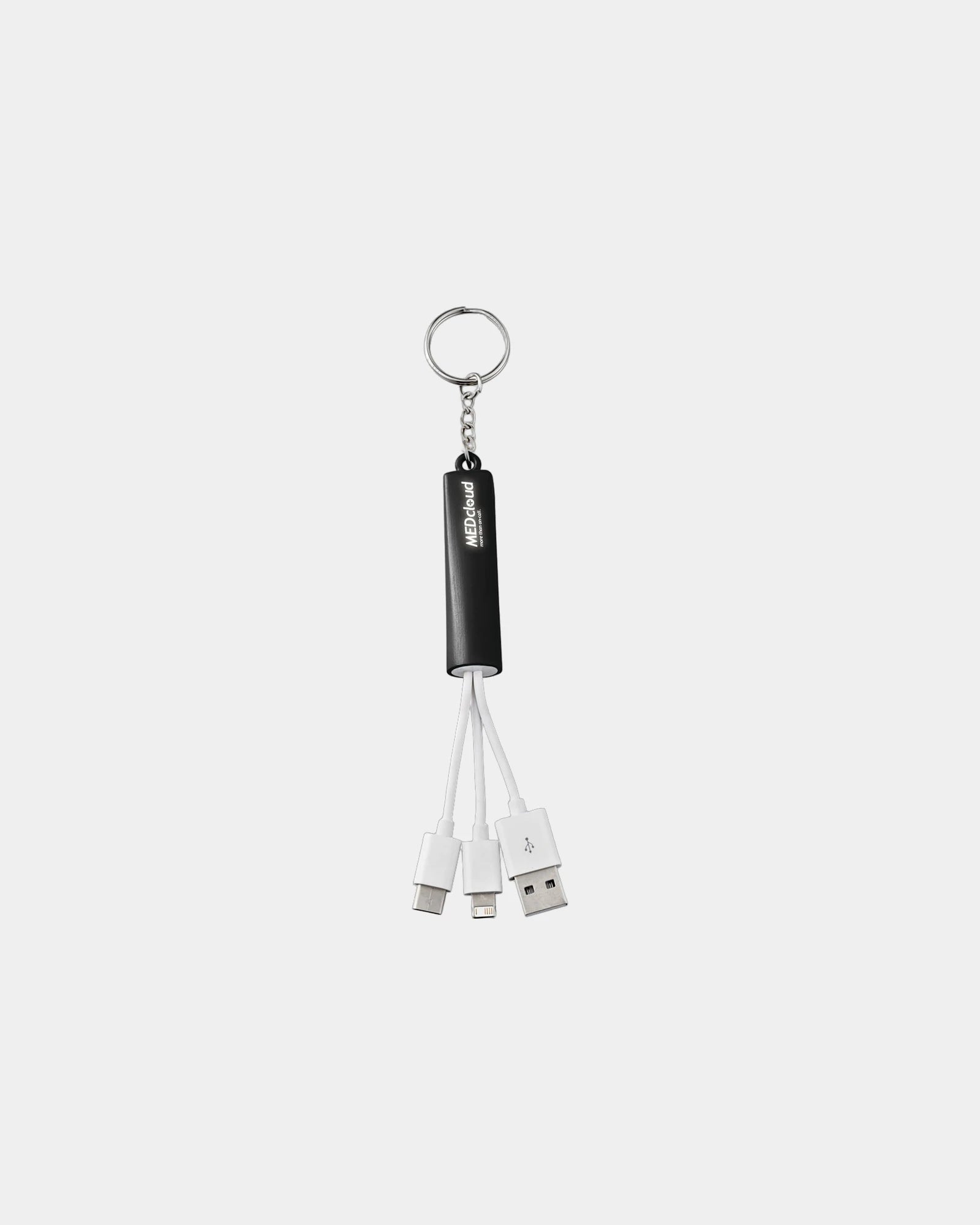 Custom light-up 3-in-1 charging cable with keychain - 9